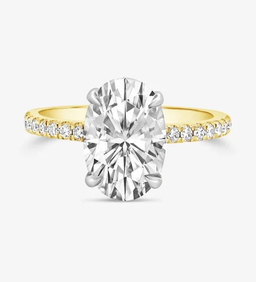 Oval Lab-Grown Diamond Hidden Halo Ring – Grown Brilliance